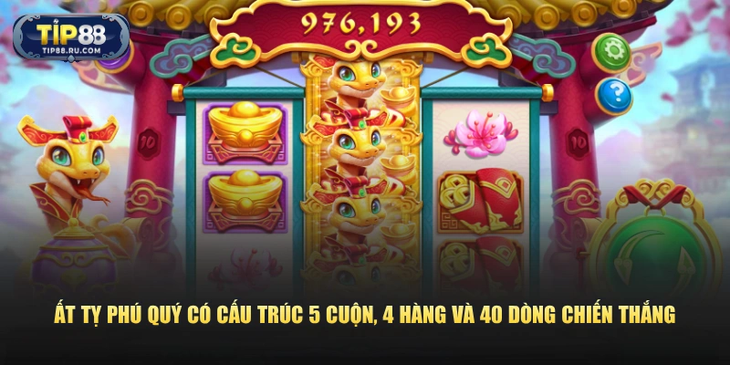 Ất Tỵ Phú Quý có cấu trúc 5 cuộn, 4 hàng và 40 dòng chiến thắng