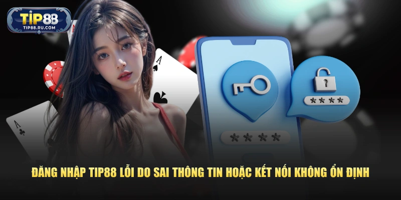 Đăng nhập TIP88 lỗi do sai thông tin hoặc kết nối không ổn định